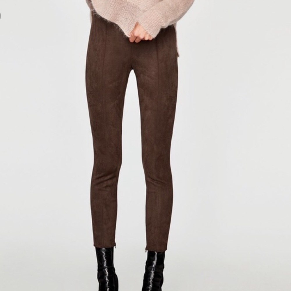 Zara Suede Stretch Leggings